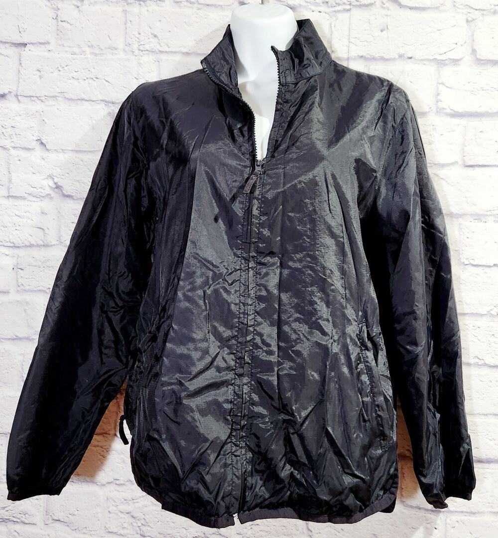 GAP Dark Blue Mesh Lined Full Zip Windbreaker XS Lightweight Pockets